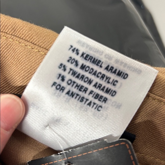 Men's size 38R small work right FR flame resistant tan button shirt new with tax - Picture 7 of 11